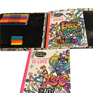 Timeless Creations Coloring Book Set with Pencils
